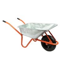 Roaba Heber®, tip 1, maner ergonomic, cuva galvanizata, capacitate 100 L, cadru metalic, roata cu janta metalica si camera