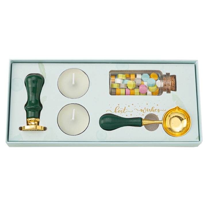 Set de stampile de ceara, kit de sigilii de ceara, stampila de ceara personalizata vintage pentru carti de scrisori, invitatii