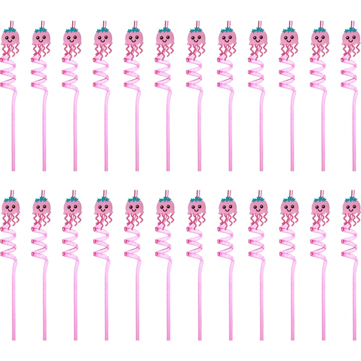 Set 24 paie reutilizabile, accesorii petrecere, roz