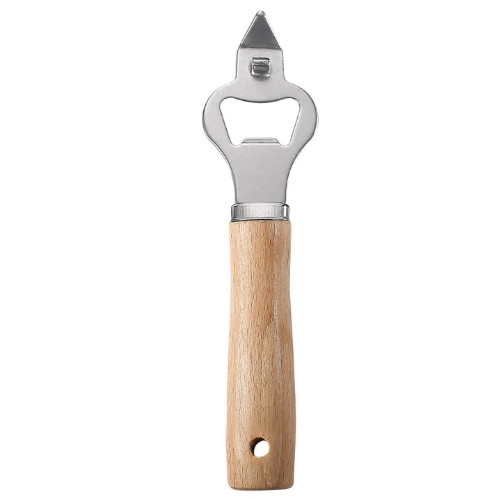 QttvbTna üvegnyitó, Inox/fa, ezüst/természetes