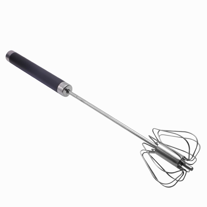 Tel de ou manual semi-automat QttvbTna, maner lung, inox, negru