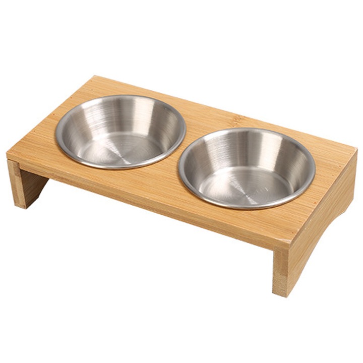 Set boluri sosuri aperitiv cu suport lemn, alb, 10x10x3cm
