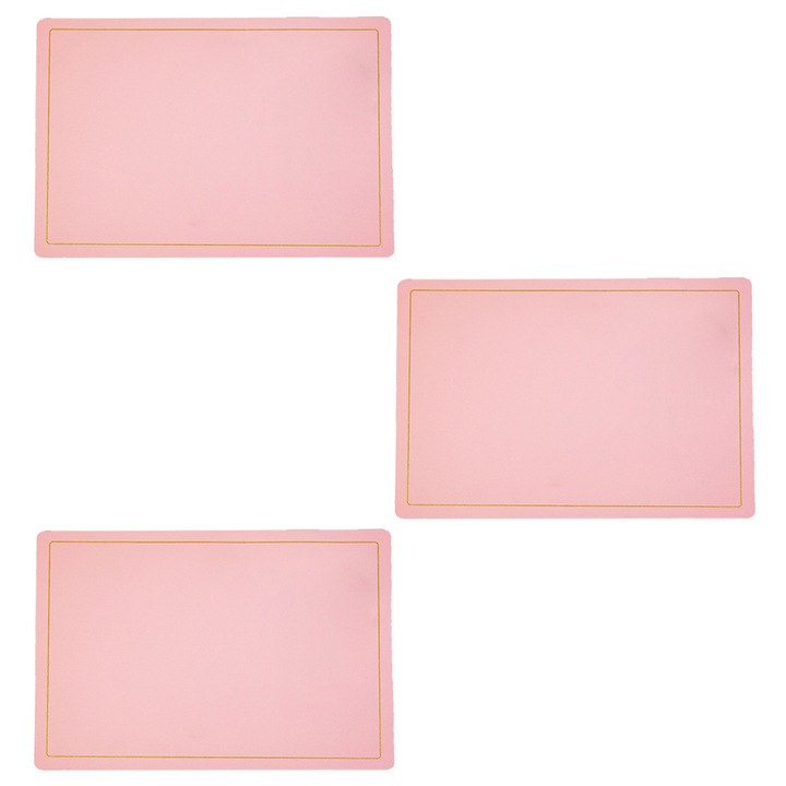 Set 3 suporturi de masa din piele, impermeabile, usor de curatat