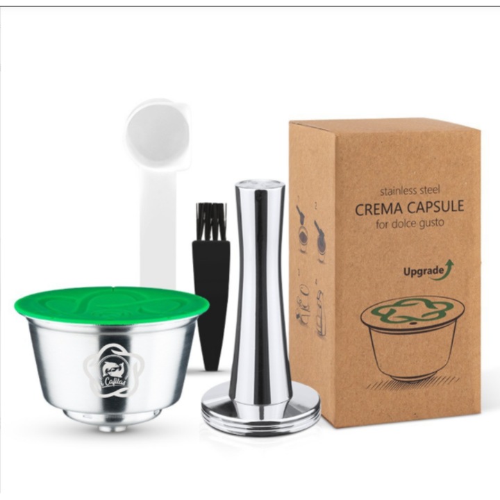 Капсули за кафе от неръждаема стомана за многократна употреба, Enforose, съвместими с Dolce Gusto, 10 г, лесни за употреба, здравословни