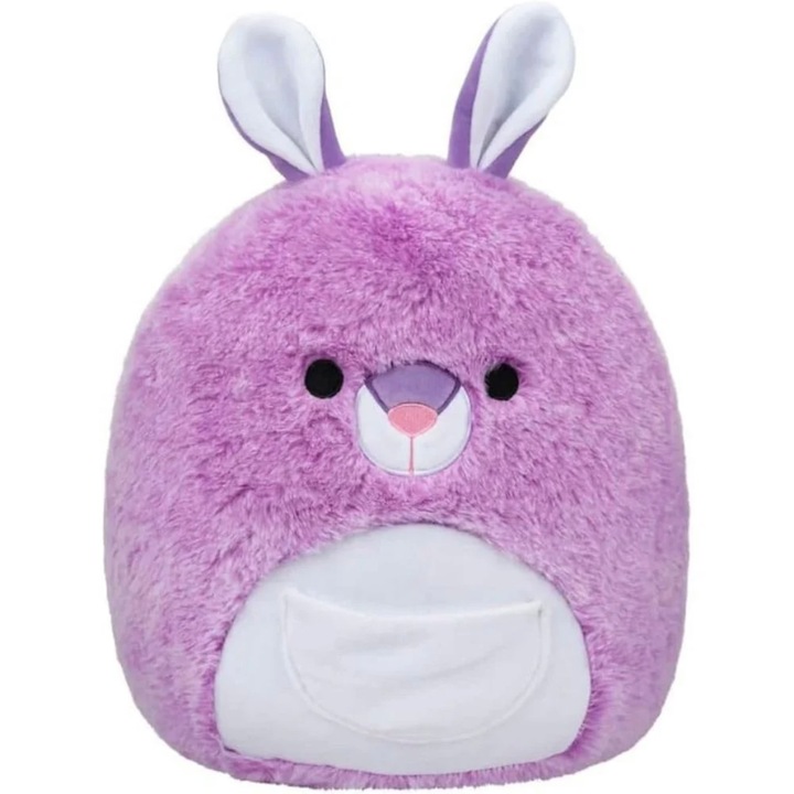 Мека играчка Squishmallows, Fuzz-A-Mallows, Пухкавото лилаво зайче Кики, 32 см