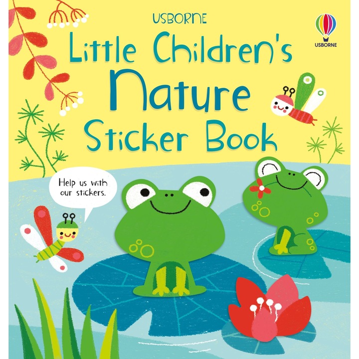 Carte cu stickere Little Children's Nature Sticker Book, Usborne