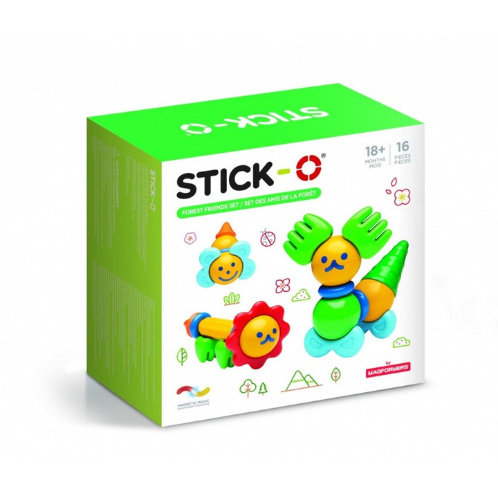 Конструктор STICK-O 16 части Многоцветен
