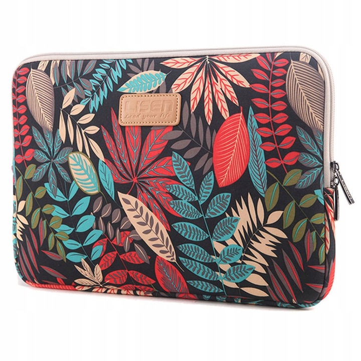 Husa laptop, 39x27.4x1.5cm, compatibila Macbook Pro 15" - 15.6", Poliester, Multicolor