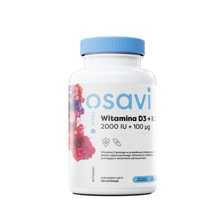 Vitamina D3 + K2, Osavi, 120 capsule