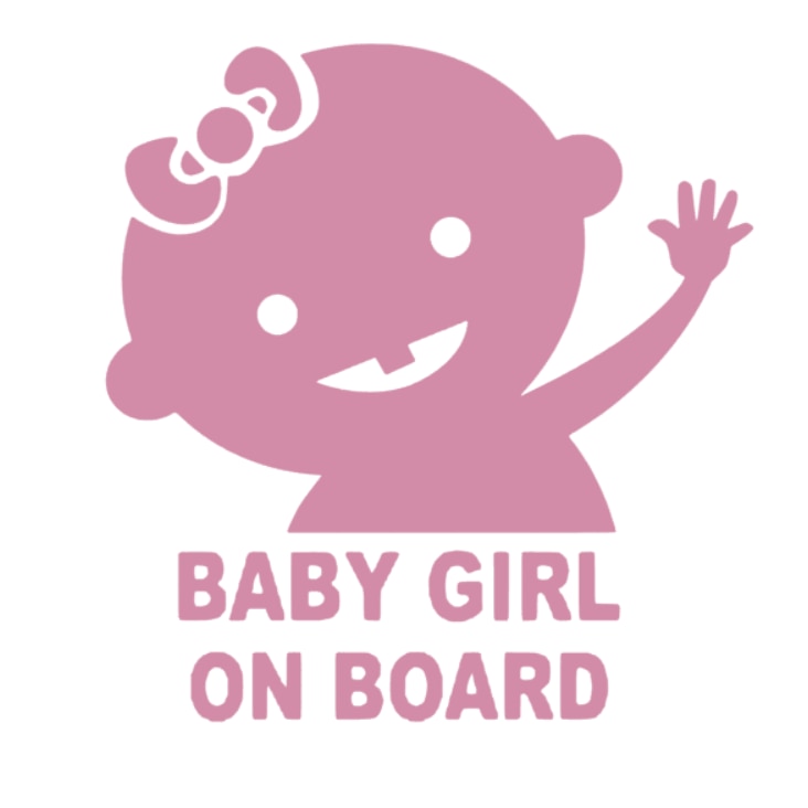 Sticker Baby girl on board, holografic, 15 cm eMAG.ro