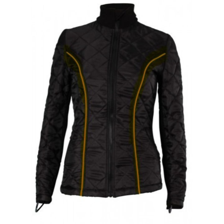 Geaca dama, Procean after-dive jacket, neagra, orange stripe, Negru/Portocaliu