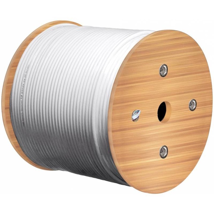 Rola 100 metri cablu CAT 8.1, S/FTP (PiMF), galben