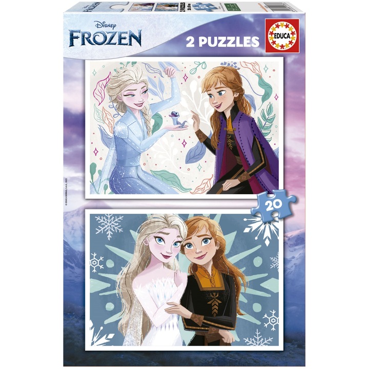 Puzzle Educa din 2 x 20 de piese - Frozen