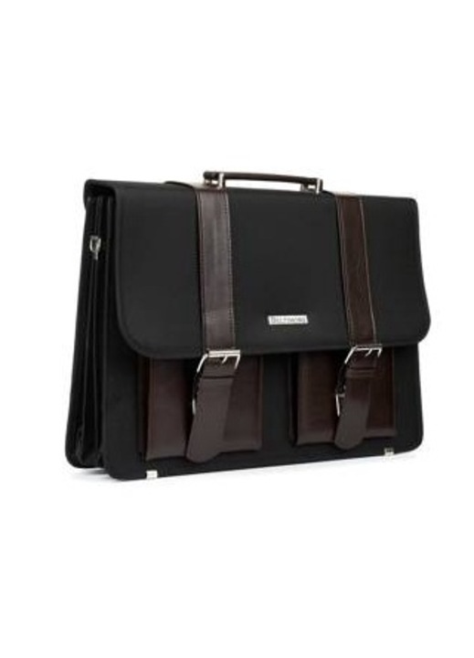 Férfi luxus aktatáska, Beltimore, Ökológiai bőr, Fedéllel, Többszínű