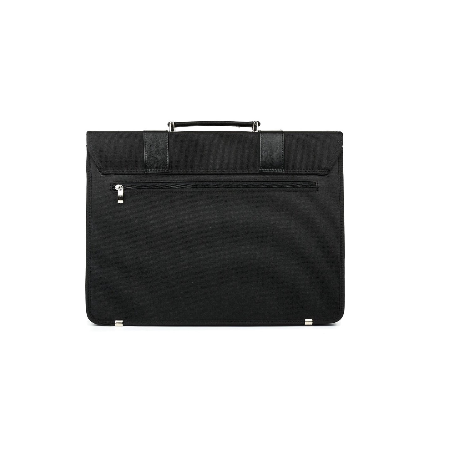 Servieta eleganta cu spatiu pentru laptop de 15.6", Beltimore, Piele ecologica, 42 x 17 x 31 cm, Negru