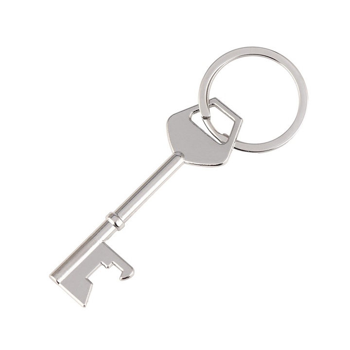 Többfunkciós kulcstartó sörnyitó, Jormftte, ezüst, Valentin-napi ajándék
