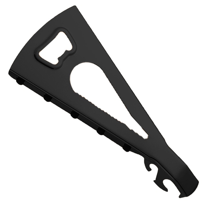 Deschizator pentru conserve si sticle, multifunctional, design V, negru