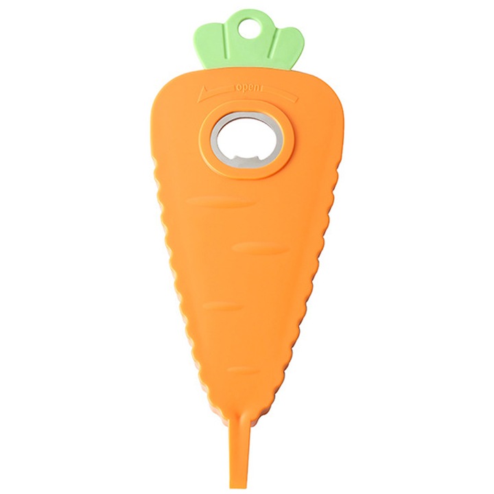 Jormftte konzervnyitó, sárgarépa alakú, multifunkcionális, könnyű, gyenge kezekhez, hordozható