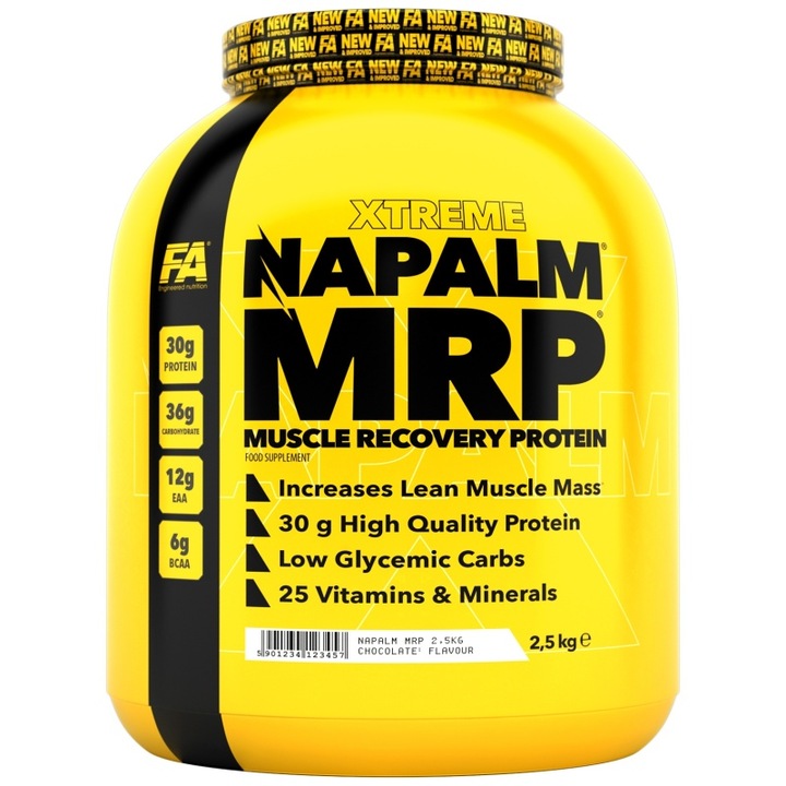 Complex de proteine FA NUTRITION Napalm MRP, Aroma de ciocolata si banana, 2.5 kg
