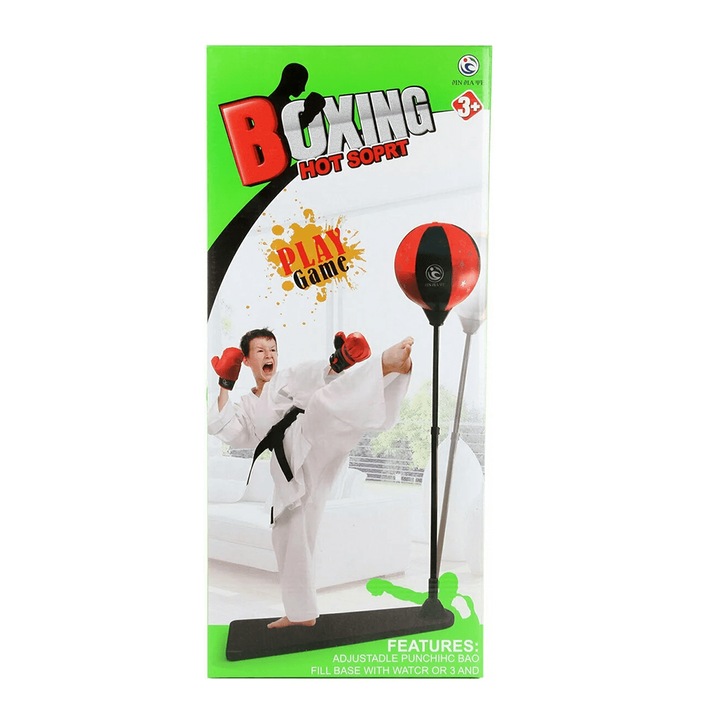 Sac de box pentru copii, Stand, Cu manusi