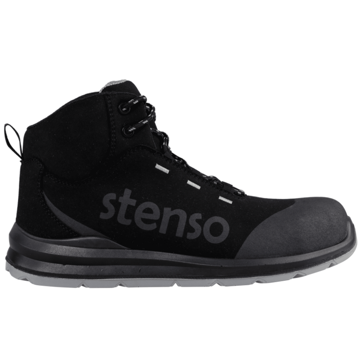 Работни обувки Stenso, JETT BLACK ANKLE MF S3, метално бомбе, пластина, водоустойчивост, Черни, Размер 46