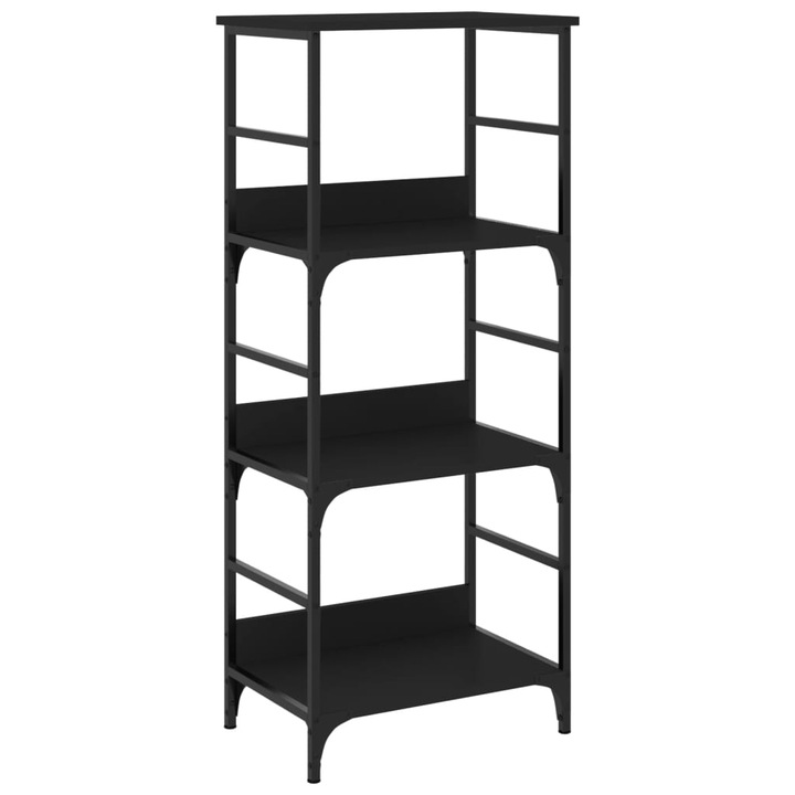 Biblioteca vidaXL, negru, 50x33x117,5 cm, lemn prelucrat, 9.8 Kg