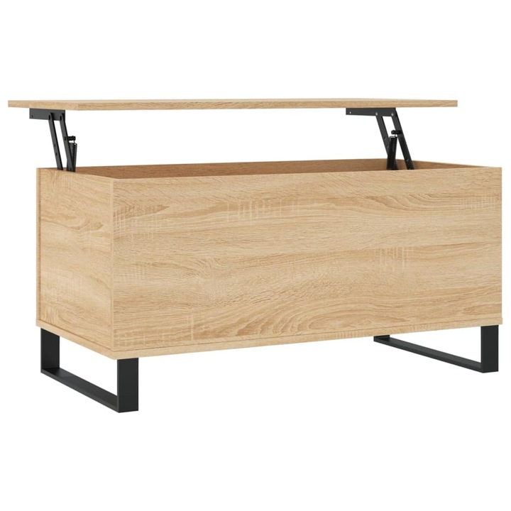 Холна маса, Zakito Europe, Дърво, С повдигащ плот, 90x44,5x45см, дъб сонома