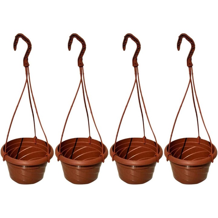 Set 4 ghivece suspendate pentru orhidee, plastic, 43x8.6x15cm