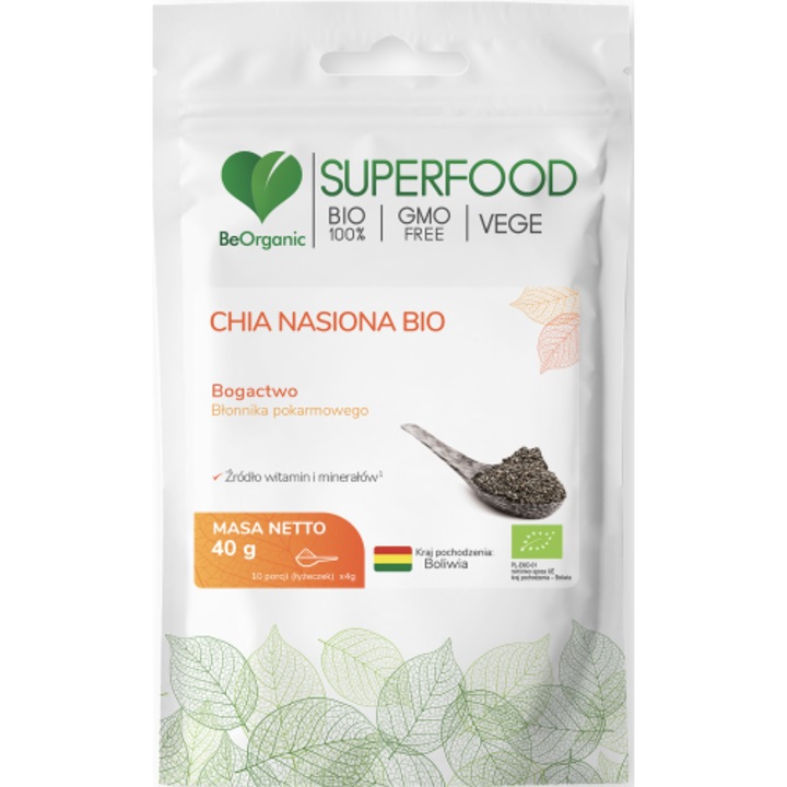 Seminte de chia BeOrganic, 40g