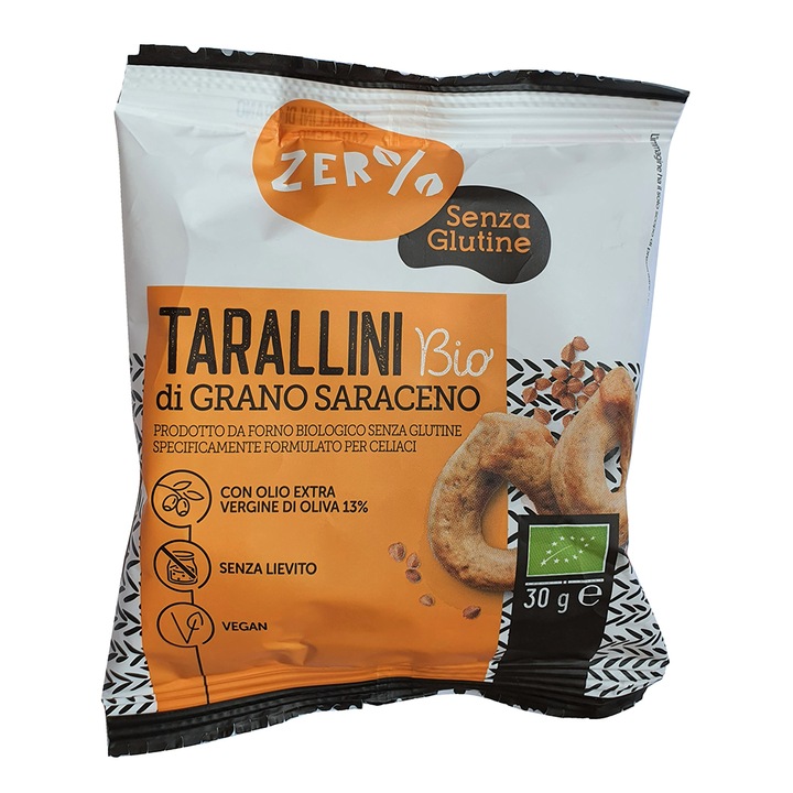 Snack Tarallini de hrisca, fara gluten, fara drojdie, Zer% Glutine 30g