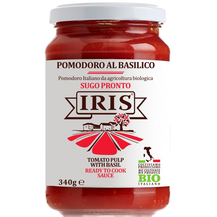 ECO Sos de rosii cu busuioc Iris Bio 340g