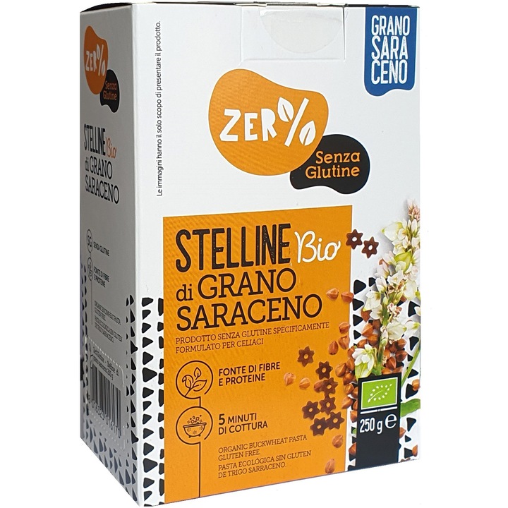 Paste Stelline din Hrisca bio, fara gluten, Zer% Glutine 250g