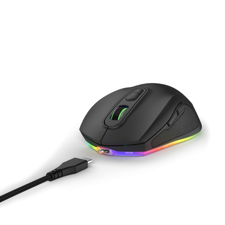 Mouse pentru jocuri, HAMA, RGB, Negru