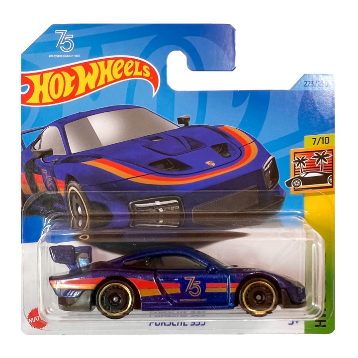 Метална кола Hot Wheels 2023, Porsche 935 1:64, Син
