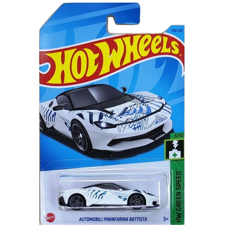 Masinuta metalica Hot Wheels, Automobili Pininf Arina Battista, 1:64, Alb