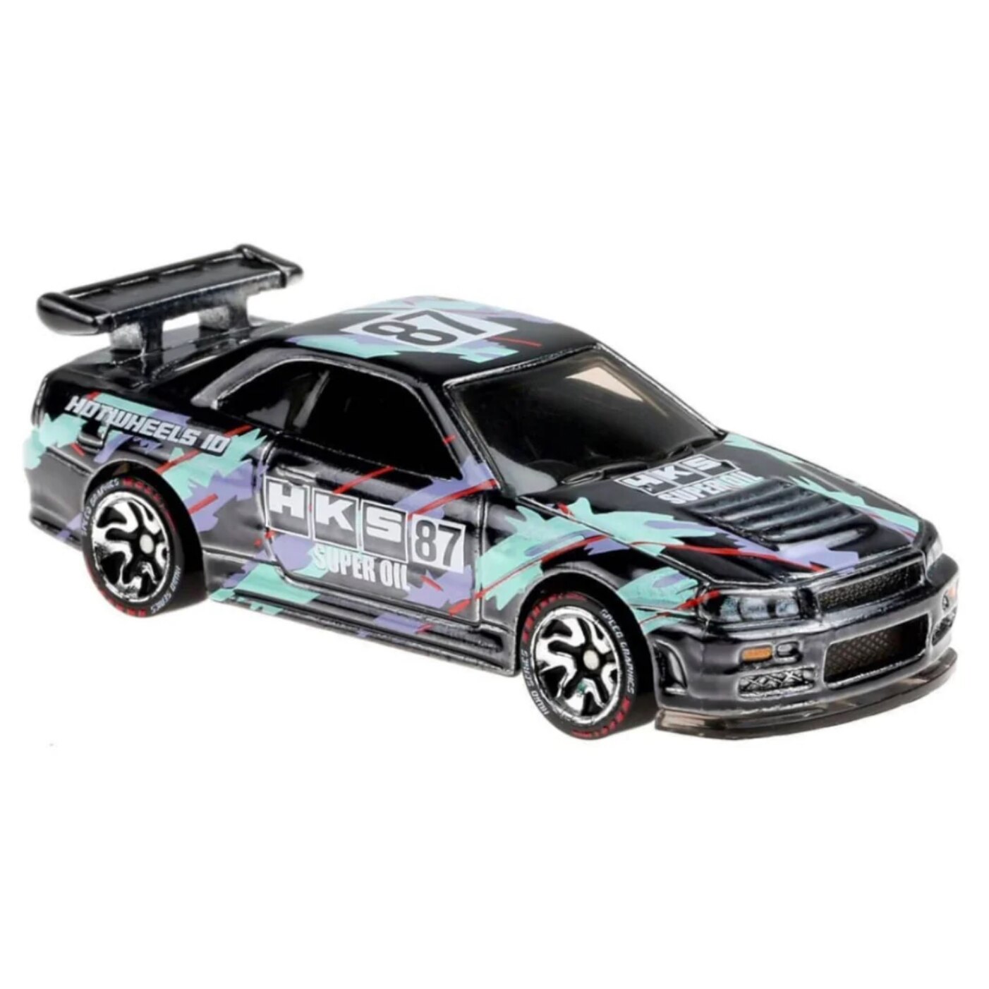 Masinuta Metalica Hot Wheels, Nissan Skyline GT-R (BNR34), HKS, ID