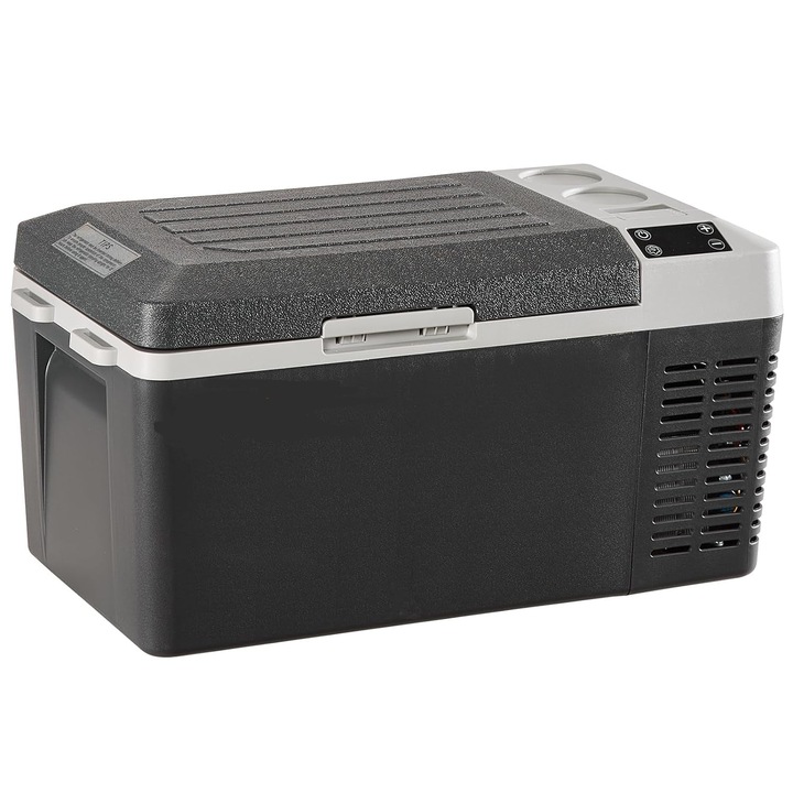 Хладилник за кола, 20L, 60W, 240V, 45dB, Ръчна, ABS, Черен