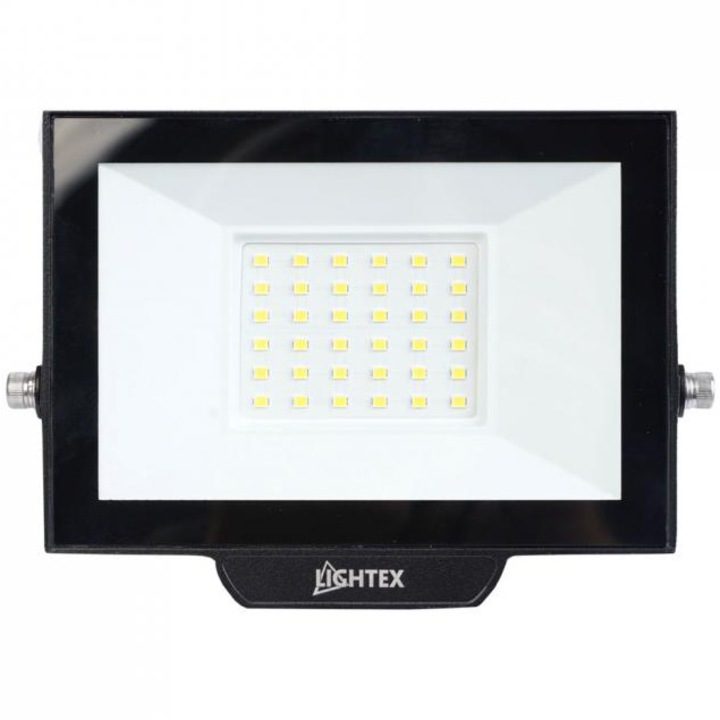 LED reflektor Lightex HERO, 30W, 6500K, 2700lm, 220V, IP65, fekete