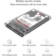 Rack Hard-disk, idepet®, 5Gbps, 7-9,5 mm, SATA HDD/SSD, USB 3.0, съвместим със Sata 2,5 инча, прозрачен