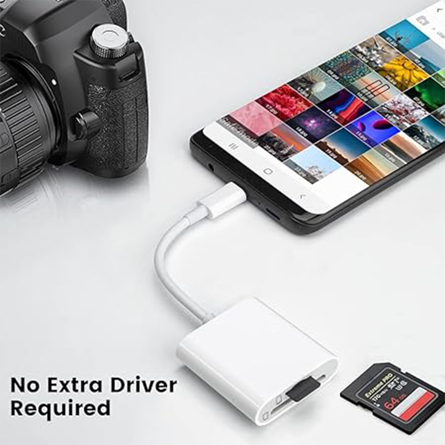 Cititor de carduri pentru telefon mobil adaptor otg card camera tf card