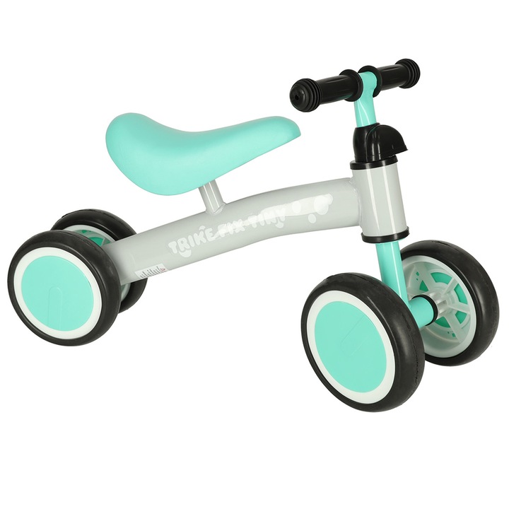 Bicicleta pentru copii Trike Fix Tiny, 4 roti, menta, 27cm
