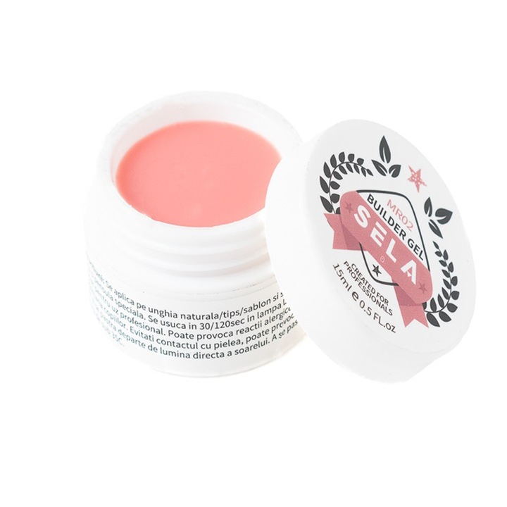 Gel 3 in 1 Unghii uv SELA 15 ml Pink MR02