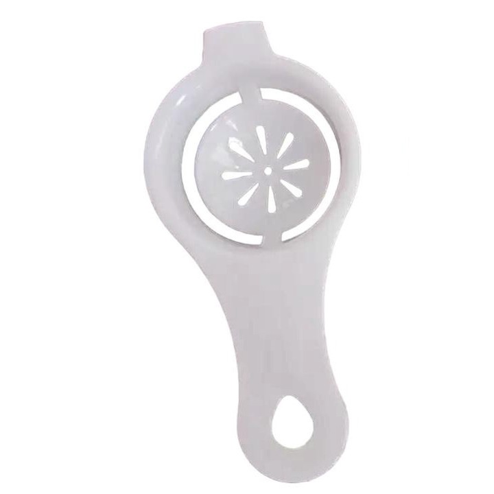 Separator de oua cu maner, Plastic, 12.5 x 6 cm, Alb