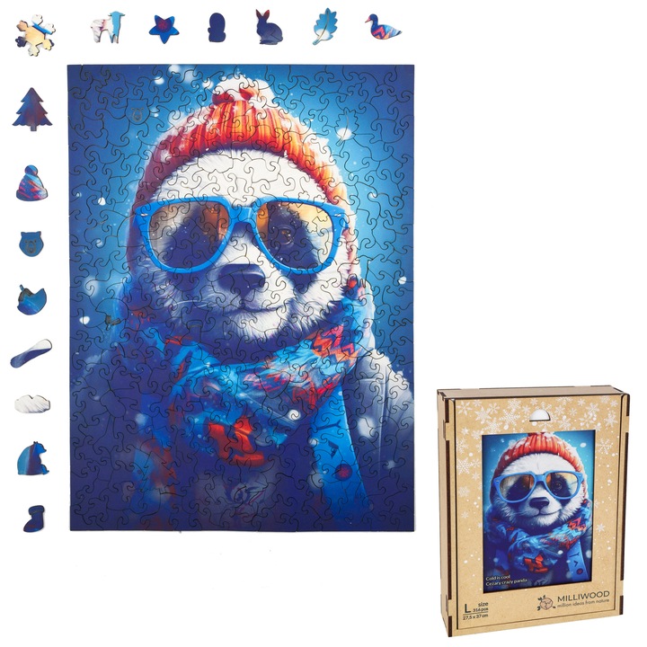 Puzzle pentru copii, Milliwood, Cezary Panda, 316 piese, Multicolor