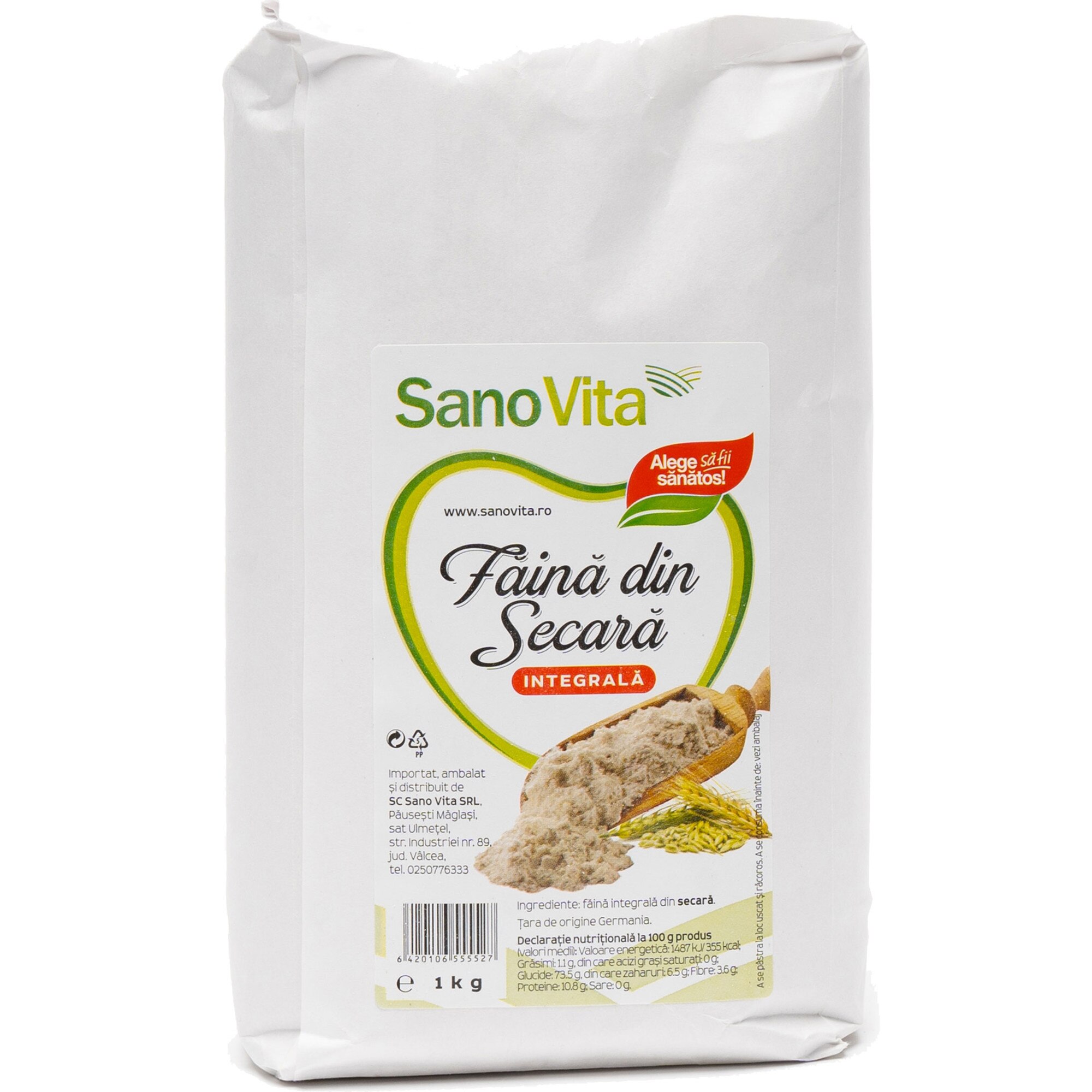Faina integrala de secara 1kg,sanovita