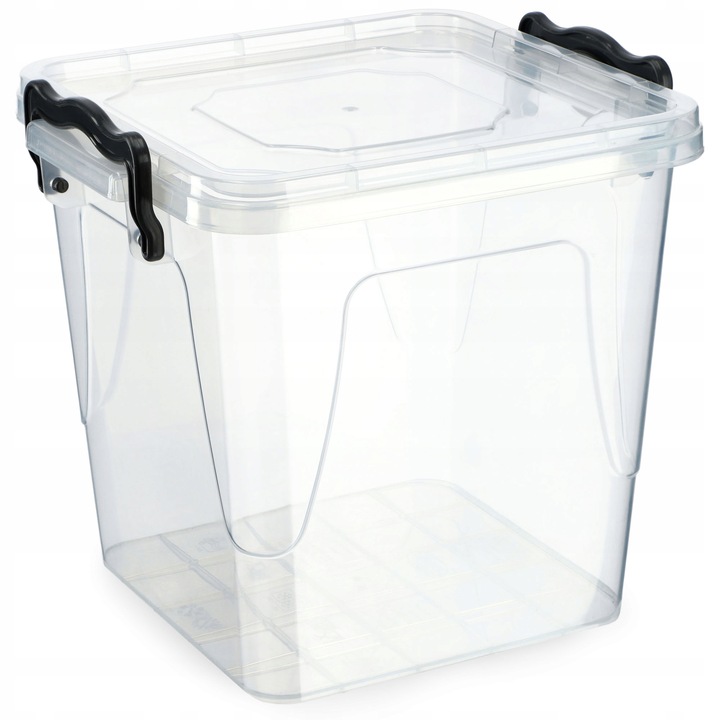 Cutie alimentara cu capac, Kadax, Plastic, 3.7 L, Transparent