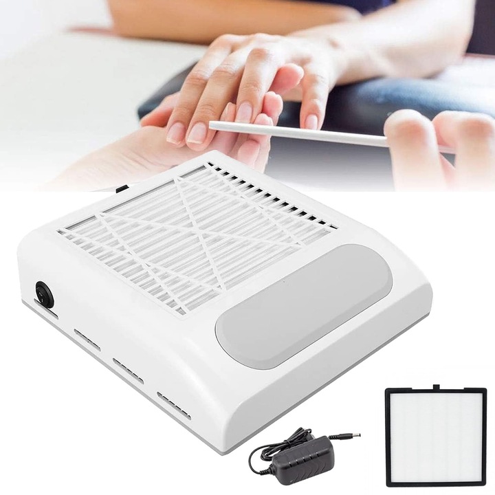 Aspirator manichiura, 80W, Alb