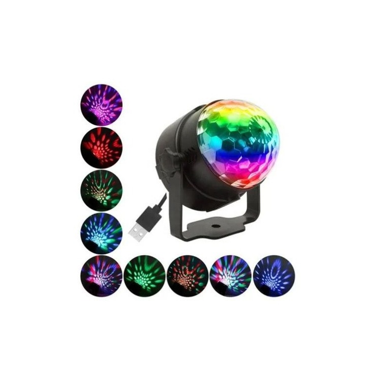 Proiector laser de petrecere cu 7 culori LED