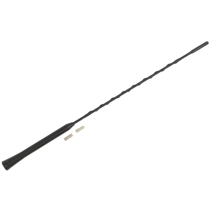 Tija Antena Radio, Me Premium, Auto FM / AM, Lung 40 cm, 2x Filet M5 M6, Universal, Compatibil cu Antena Originala, Negru