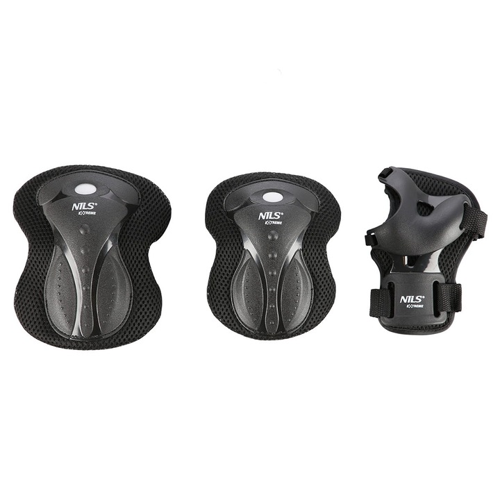 Set aparatori protectie, Nils Extreme, S, Negru